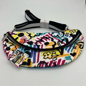 BRIGHTON NWT Graffiti Love Crossbody Belt Bag.